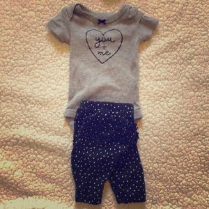 Grey and black pant set